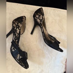 Nine West sexy black lace heels 9